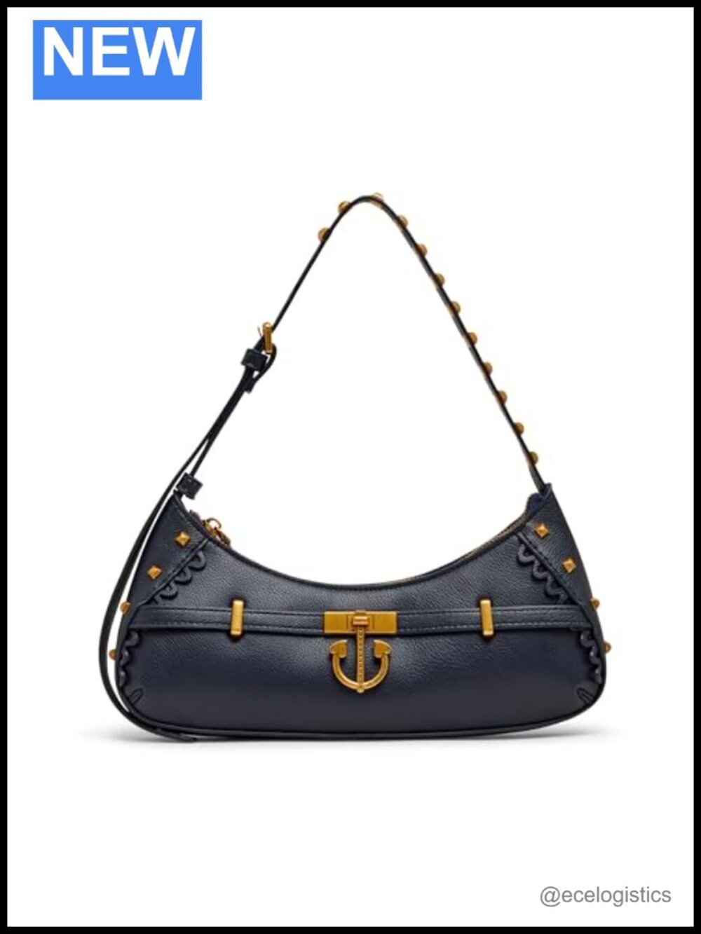 Faux Leather Hobo Shoulder Bag with Zipper Pockets